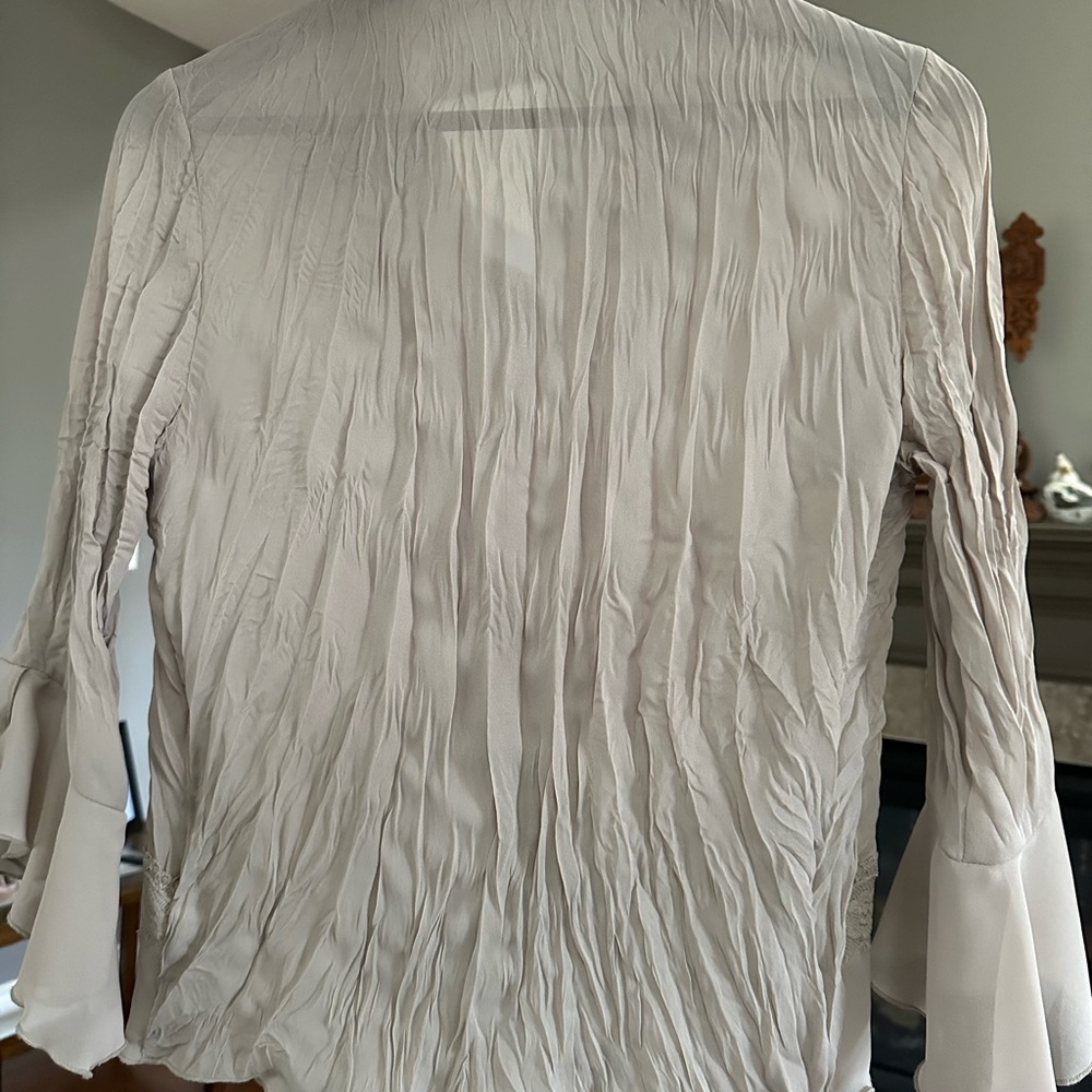 Jaipur Sheer Ruffle Blouse - Cream - Picture 2 of 5
